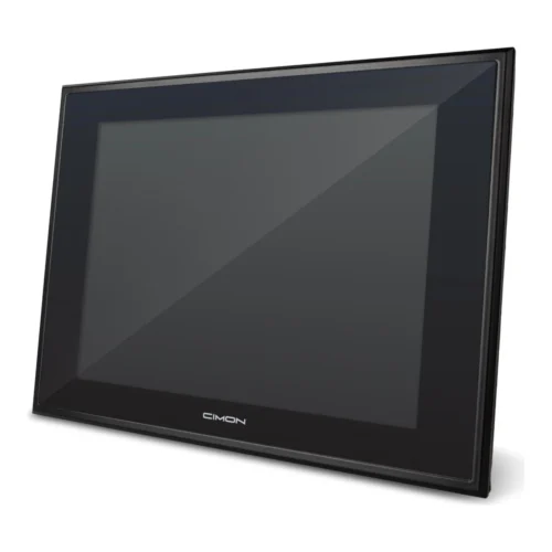 Computador industrial táctil CIMON iNP Celeron, vista en perspectiva Computador industrial táctil CIMON iNP con procesador Celeron y pantalla 4:3