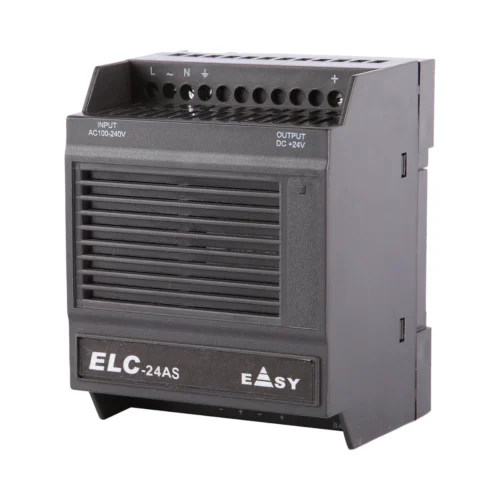 Fuente conmutada Rievtech ELC-24AS de riel DIN con entrada universal CA o CC y salida 24 V