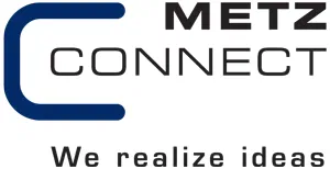 Logo de Metz Connect, marca representada por SOLINTECK en Colombia