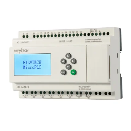 Mini PLC / Relé Programable 14E/8S 110-240V · SR-22AC-R