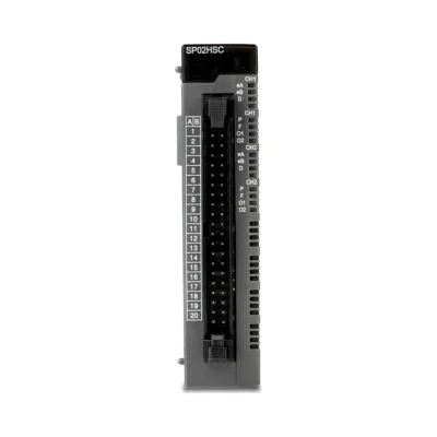 Módulo contador rápido de 2 canales sink o source CIMON CM3-SP02HSC, vista frontal