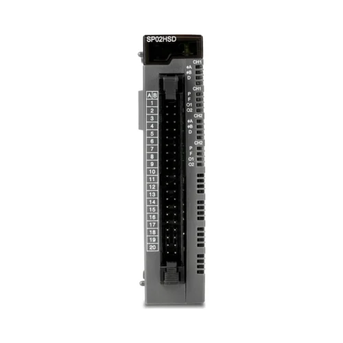 Módulo contador rápido de 2 canales tipo line driver · CIMON CM3-SP02HSD Módulo contador rápido de 2 canales tipo line driver CIMON CM3-SP02HSD, vista frontal