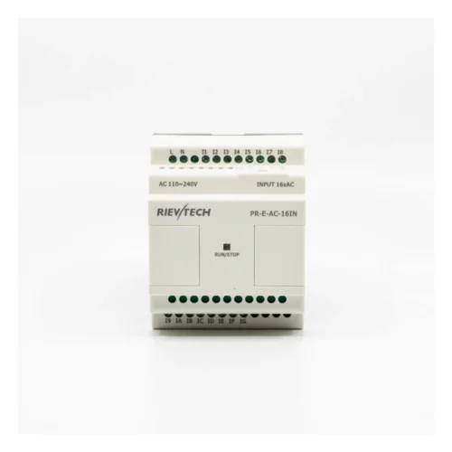 Módulo de expansión Rievtech PR-E de entradas digitales Módulo de expansión Rievtech PR-E-AC-16IN con dieciséis entradas digitales de corriente alterna