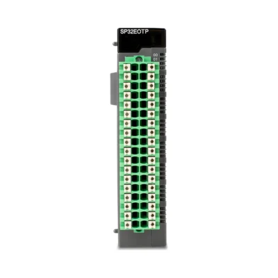 Módulo de 32 salidas por transistor NPN con bornera push-in CIMON CM3-SP32EOTP, vista frontal