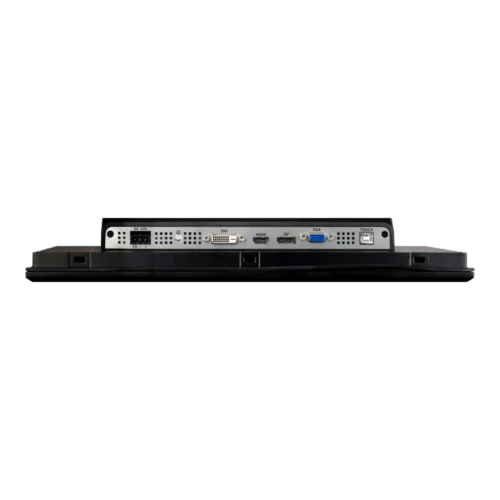 Monitor industrial CIMON IM, conectores HDMI, DisplayPort, DVI y VGA Conectores del monitor industrial CIMON IM: bornera 24 VDC, DVI, HDMI, DisplayPort, VGA y USB táctil
