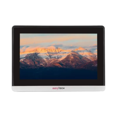 Pantalla HMI Rievtech RTS007 de 7 pulgadas con táctil capacitiva multitáctil y marco negro