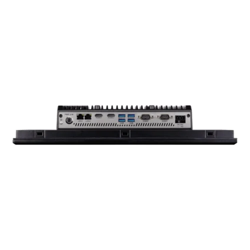 PC industrial CIMON iNP, panel de puertos Puertos del PC industrial CIMON iNP: 2 Ethernet, 2 HDMI, USB 3.0, 2 serie y bornera de 24 VDC