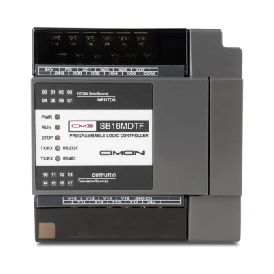 PLC compacto Micro-S de 16 E/S con salida por transistor NPN CIMON CM3-SB16MDTF, vista frontal