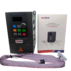 Variador de frecuencia Rievtech RI9000 junto a su manual de usuario y cable de extensión para panel frontal.