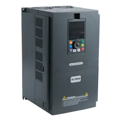 Variador de frecuencia Rievtech RI9000-4T, vista lateral Vista lateral del variador de frecuencia trifásico Rievtech RI9000-4T con las aletas del disipador