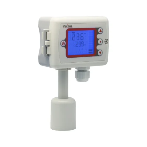 Sensor de humedad y temperatura exterior con pantalla integrada Vector SOC-H1T1-OP