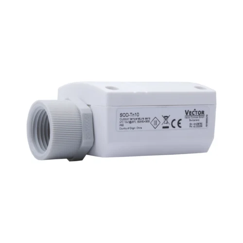 Sensor de temperatura exterior IP65 Vector SOD-Tn10 con prensaestopas