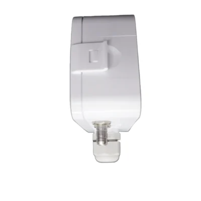 Transmisor de presión diferencial de aire LFM108 vista de perfil con prensaestopas para cable de 8mm